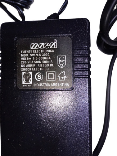( 10 ) Fuente Transformador 220v Salida 9.5 V 3000ma
