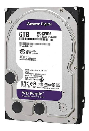 Disco Duro Interno Western Digital Wd Purple 6tb Púrpura