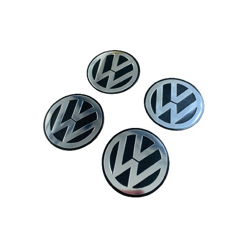 Jogo Com 4 Emblemas Logo Adesivo Para Calota Da Roda Vw 58mm