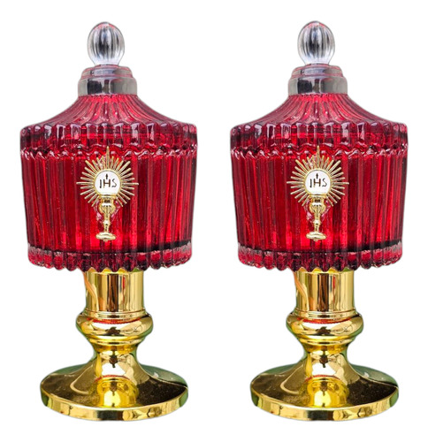 Lámpara Eléctrica De Mesa Con Custodia De Cristal 15cm