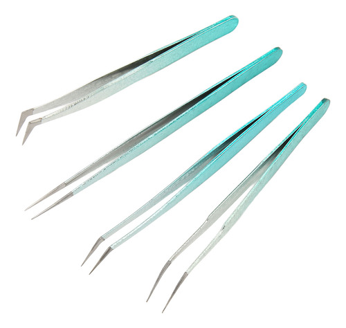 Pinzas De Extensión De Pestañas, 4 Unidades, Pinzas Para Pes