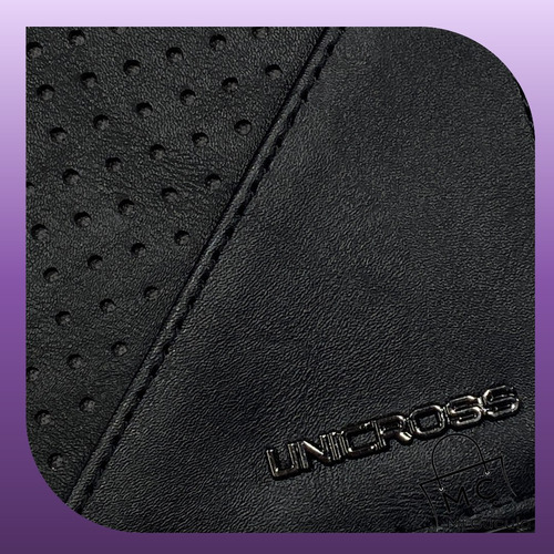 Billetera Hombre Simil Cuero Unicross División Tarjetas 120 Color Negro Diseño De La Tela Liso