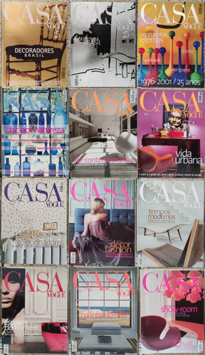 Desapegadoc Coleção De Revistas Casa Vogue 2001 Completa