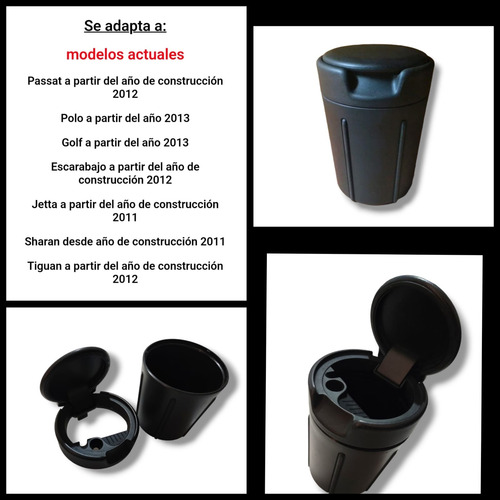 Cenicero Porta Vaso Tiguan Jetta Polo Golf Passat 2012-2024 (Usado)