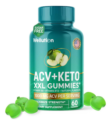 Wellution Keto Acv Gummies Vinagre De Sidra De Manzana, Sin