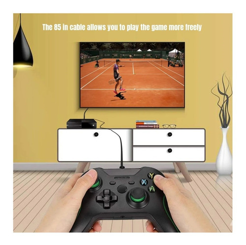 Imagen 8 de 9 de Control Mando Para Consola Xbox One Con Cable Joystick Pc 3m