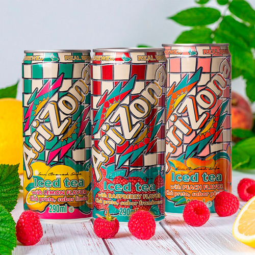 Chá Preto Arizona Framboesa 290 Ml Pack C/ 6un
