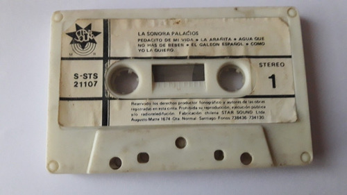 Cassette La Sonora Palacios Años 80s (sin Caratula) (Usado)