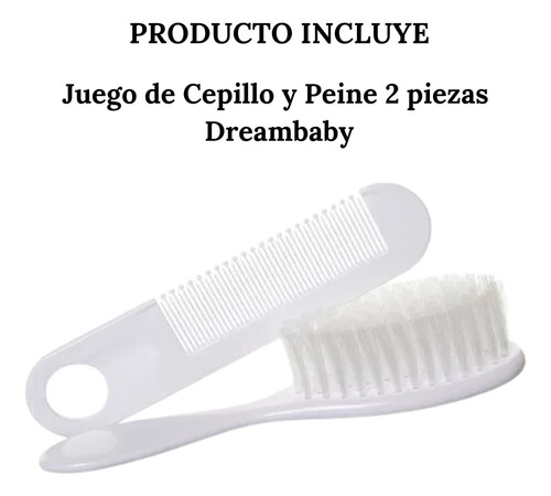 Juego De Cepillo Y Peine Cuidado Del Bebé Dreambaby - Blanco