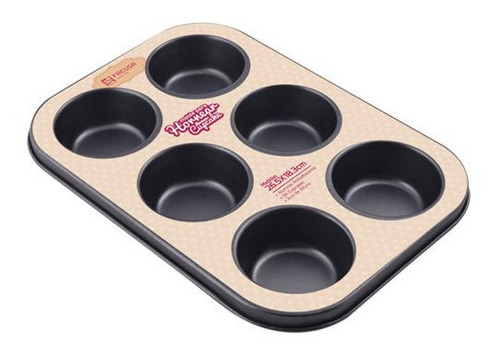 Molde Para Cupcakes Muffins Kekes X6 Divisiones Reposteria 