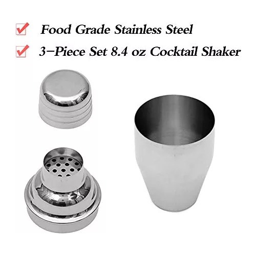 Coctelera De Acero Inoxidable 250 Ml Bar Shaker