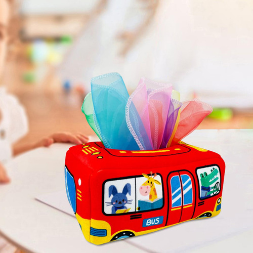 Caja De Pañuelos Para Bebé, Juguete Sensorial Arrugado