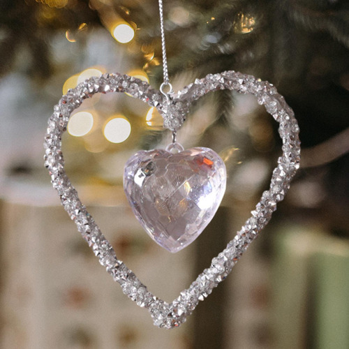 4 Decoración Del De Navidad Colgante En Forma De Corazón