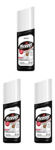 Kit 3 Unidades Graxa Nugget Para Sapato Branco 60ml