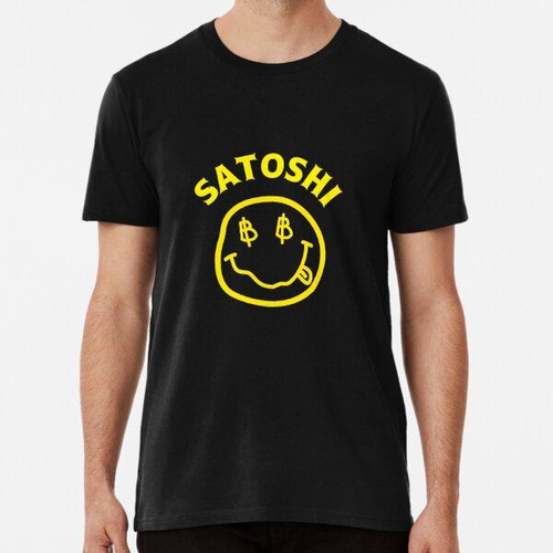 Remera Cara Sonriente De Satoshi Y Símbolo De Bitcoin Algodo