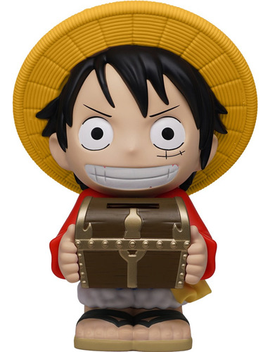 Monogram International Alcancía Pvc Luffy One Piece Color Rojo Monkey D. Luffy
