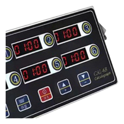 Digital Kitchen Timer, Clock For 6 Channels .