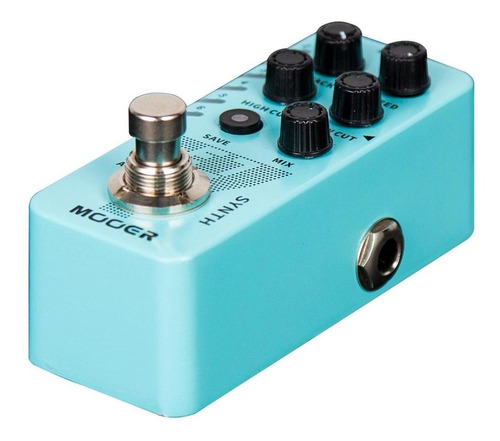 Pedal Sintetizador De Guitarra Polifónica. E7 Synth Mooer Color Turquesa