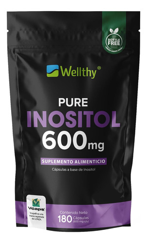 Wellthy Inositol Puro 600mg 180caps Sin sabor