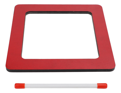 Tambor De Mano, Cartón Comprimido, Piel De Resina, Color Roj