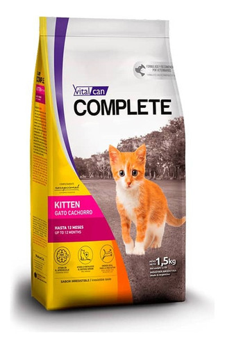 Alimento Vitalcan Complete Gato Kitten 1,5kg