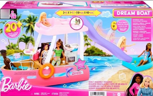 Barbie Barco De Ensueño Dream Boat + 20 Piezas