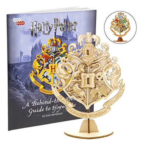 Harry Potter Hogwarts Crest 3d Book Y 3d Wood Model Kit Cons