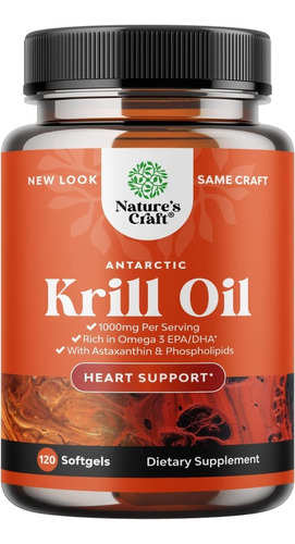 Aceite De Krill Natures Craft - Un - Unidad A $3965