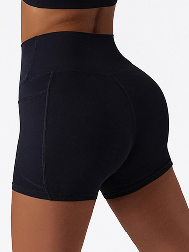Shorts Deportivos Mujer Licra Corte Alto Yoga Diseño Limpio