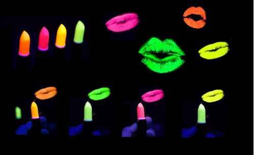 Cotillon Maquillaje Labiales Fluo Fiestas Neon X 8 Unidades