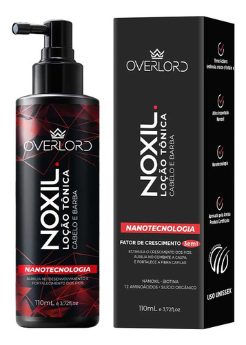 Loção Tônica Noxil Barba E Cabelo Nanotecnológico Overlord