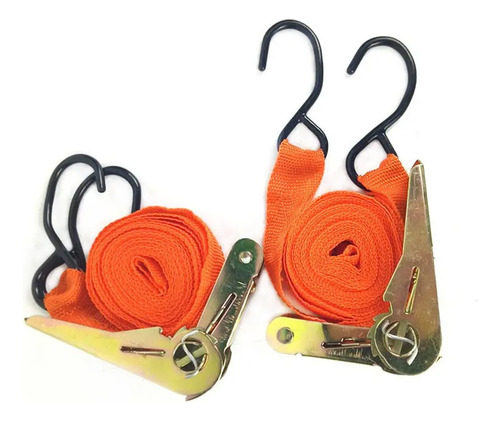 Set Kit Juego Eslinga Cinta Amarre Ratchet 4 Piezas