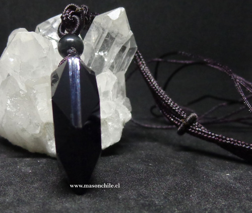Obidiana Negra - Gran Merkabah Colgante De Protección, 2019