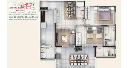 Apartamento Com 2 Dormitórios À Venda, 80 M² Por R$ 390.000,00 - Praia Grande - Praia Grande/sp - Ap3801