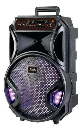 Bocina Bafle 12 PuLG Microfono Karaoke Luces Led Radio Fm