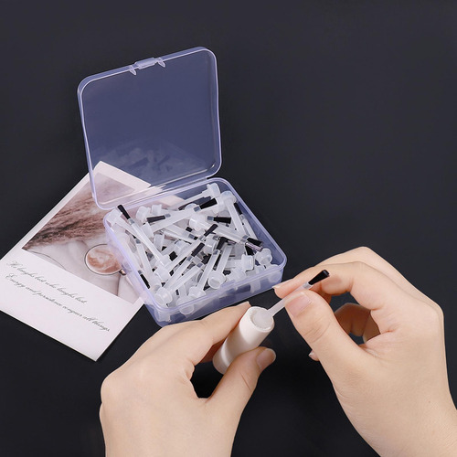 4 X 50 Piezas De Cepillos De Repuesto Para Esmalte De Uñas,