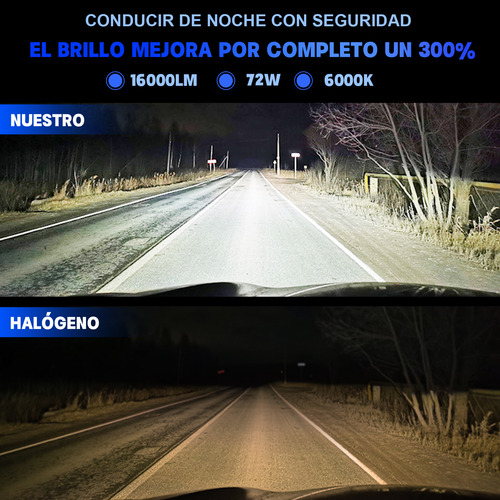 Focos Led 9008/h13 Para Ford/dodge/chevrolet Luz Alta Y Baja