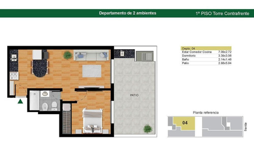 Imagen 17 de 18 de Departamento De 1 Ambiente Con Patio En Pleno Centro De Rosario