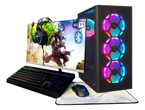 Pc Gamer Completa Ryzen 5600gt 32g Ram 1tb Ssd Monitor Wifi
