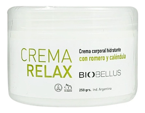 Crema Relax Para Masajes X 250 Gr Biobellus