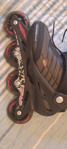 Roller Rollerblade Zetrablade Mujer Con Poco Uso 40 8 Cm Negro Y Rosa (Usado)