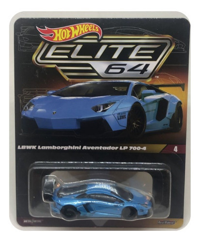 Hot Wheels Elite 64 Lbwk Lamborghini Aventador Lp 700-4 1:64 Color Azul