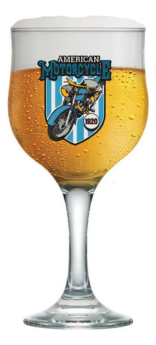 Taça De Cerveja Frases Moto Motors Motocycle Barcelona 300ml Cor Incolor