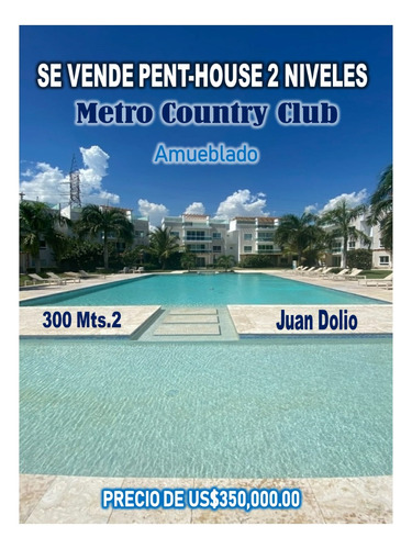 Vendo Penthouse De 2 Niveles Amueblado Con Buen Gusto Dentro De Metro Country Club