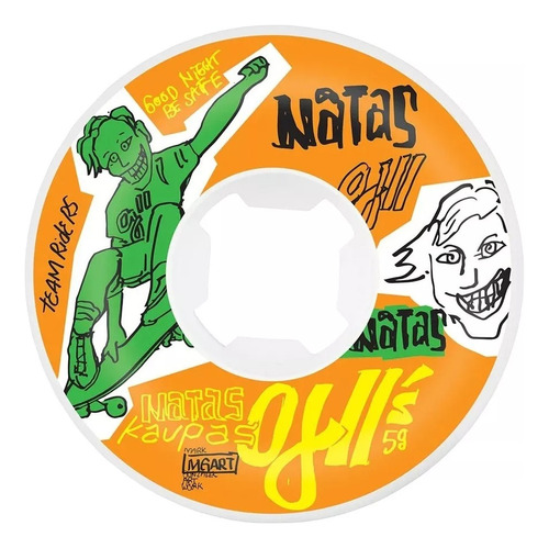 Ruedas De Skate Oj Natas Kaupas Hardline 95a 58mm / Renace