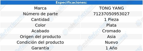 Parrilla Plata Crom Mercedes-benz C320 01-05 Tong Yang