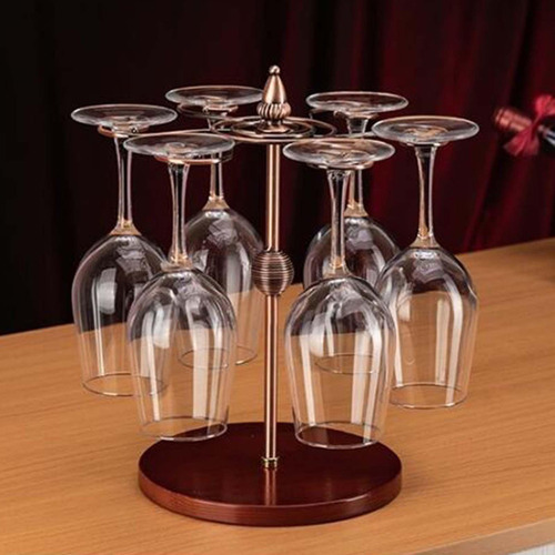 Soporte Para Copas De Vino Colgador De Plano 6 Ganchos