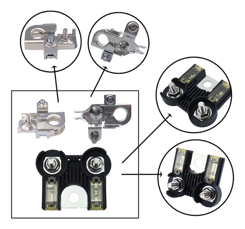 Bj1 Juego De Terminales De Fusibles Conector 926-010 12 V,