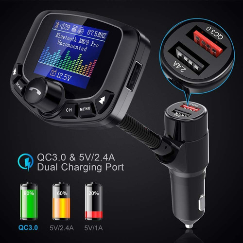 Nulaxy Bluetooth Fm Transmitter For Car, Auto Search Fm B...