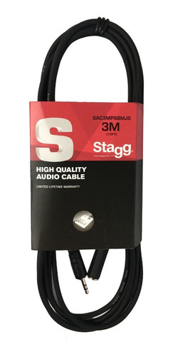 Cable Stagg Mini Plug Macho A Hembra / Alargue 3 Mts